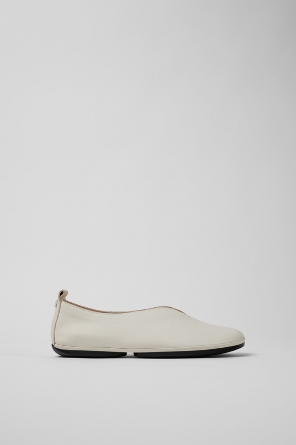 Camper Right Nina - Weißer Lederschuh für Damen.