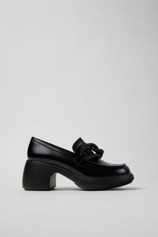 Camper Thelma - Schwarze Lederballerina/Mokassins für Damen. Camper Thelma - Schwarze Lederballerina/Mokassins für Damen.