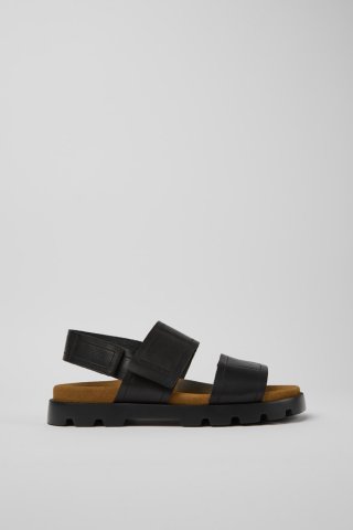 Camper Brutus Sandal - Schwarze Ledersandale für Herren