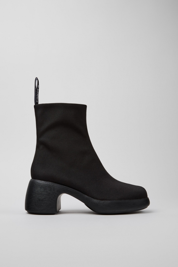Camper Thelma - Schwarzer Damenstiefel aus Textil