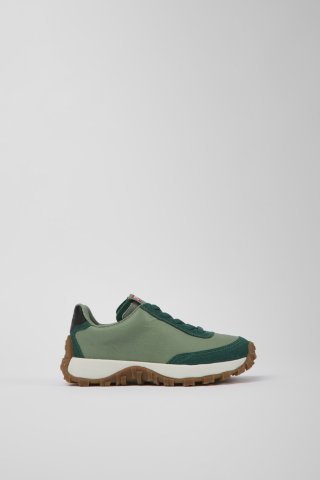 Camper Drift Trail - Grüner Kindersneaker aus Leder und Nubukleder Camper Drift Trail - Grüner Kindersneaker aus Leder und Nubukleder