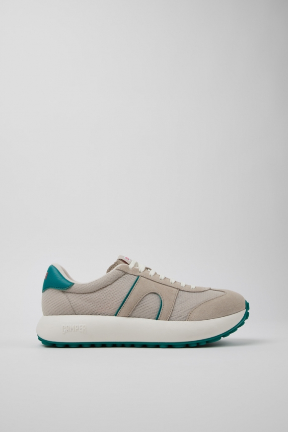 Camper Pelotas Athens - Mehrfarbiger Herrensneaker aus Recycling-PET und Nubukleder.