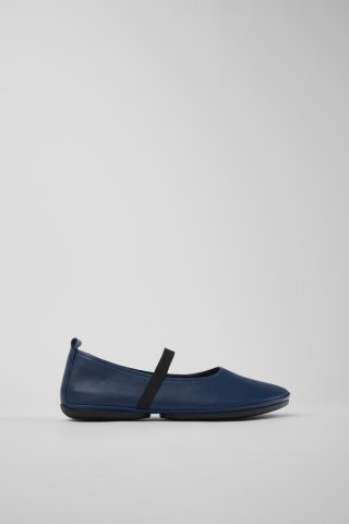 Camper Right Nina - Blauer Frauenschuh aus Leder. Camper Right Nina - Blauer Frauenschuh aus Leder.