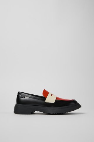 Camper Twins - Mehrfarbige Lederballerina/Moccasin für Damen. Camper Twins - Mehrfarbige Lederballerina/Moccasin für Damen.