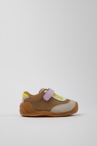 Camper Dadda - Braune Kindersneaker aus Textil und Leder Camper Dadda - Braune Kindersneaker aus Textil und Leder
