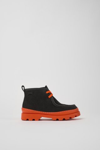 Camper Brutus - Graue Stiefeletten aus Leder und Nubukleder für Kinder