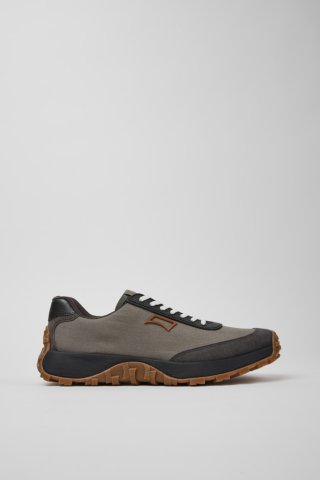Camper Drift Trail - Grauer Herrenschuh aus Textil und Nubukleder.