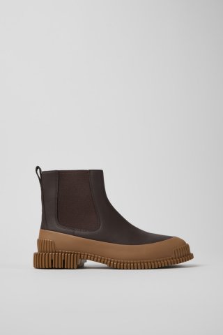 Camper Pix - Braun Chelseastiefel für Damen aus Leder Camper Pix - Braun Chelseastiefel für Damen aus Leder