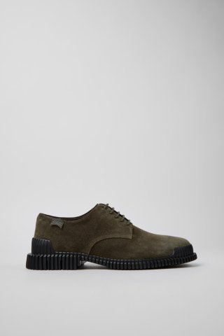 Camper Pix - Grüner Herrenschuh aus Veloursleder.