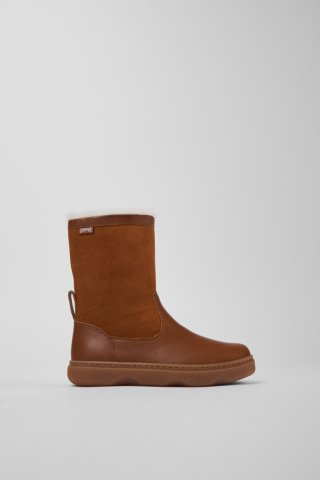 Camper Kiddo - Braune Kinderstiefel aus Leder und Nubukleder. Camper Kiddo - Braune Kinderstiefel aus Leder und Nubukleder.