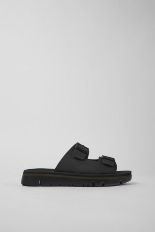 Camper Oruga - Schwarze Herrenpantoletten aus Leder Camper Oruga - Schwarze Herrenpantoletten aus Leder
