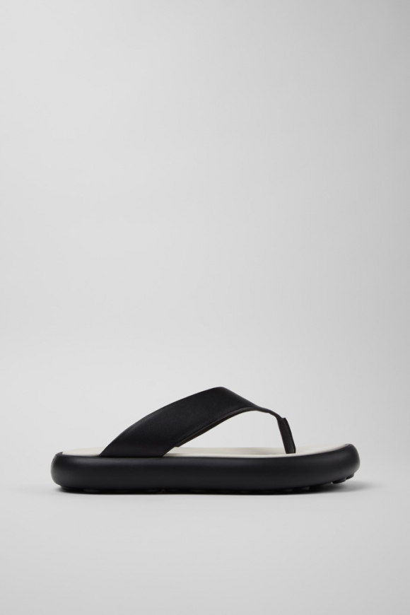 Camper Twins - Schwarze Ledersandale für Herren.
