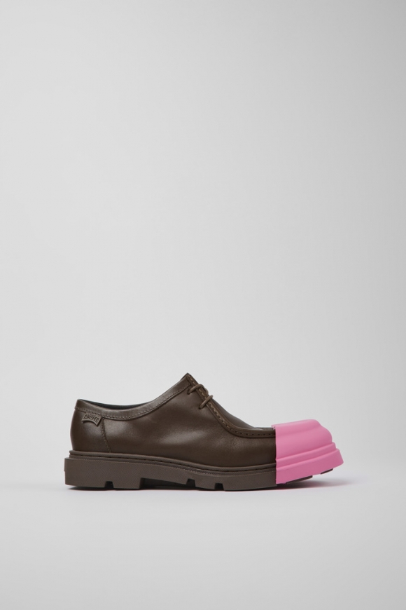 Camper Junction - Brauner Lederschuh für Damen.