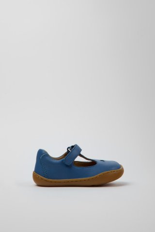 Camper Twins - Blauer Kinderschuh aus Leder. Camper Twins - Blauer Kinderschuh aus Leder.