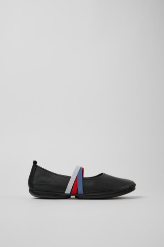Camper Twins - Schwarze Lederballerinas und -mokassins für Damen. Camper Twins - Schwarze Lederballerinas und -mokassins für Damen.