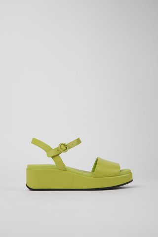 Camper Misia - Grüne Damensandale aus Leder Camper Misia - Grüne Damensandale aus Leder