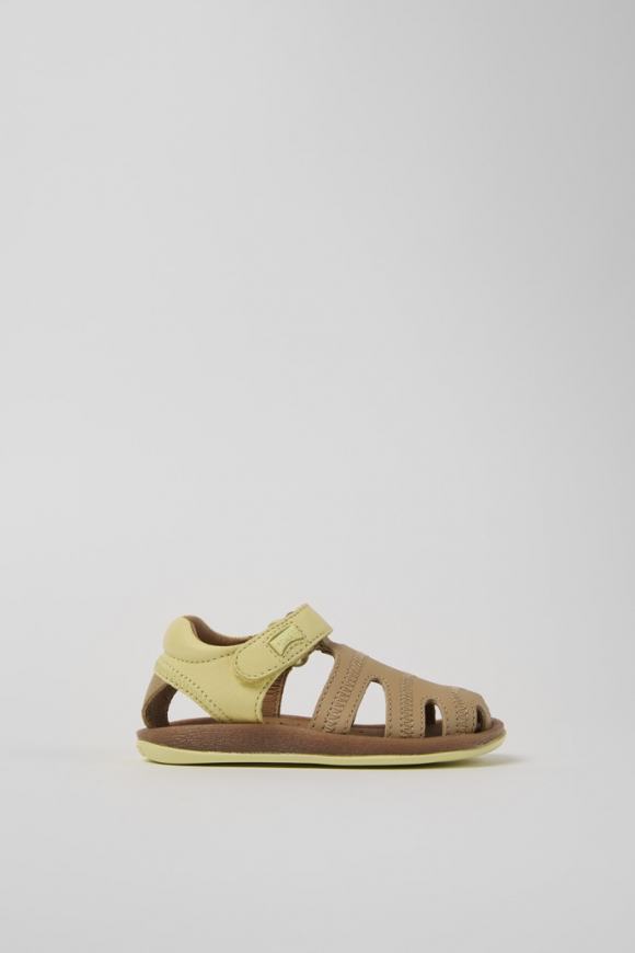 Camper Twins - Mehrfarbige Kindersandale aus Leder.