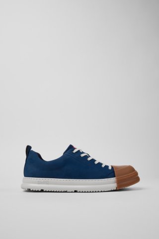 Camper Junction Runner - Blauer Herrensneaker aus Nubukleder.