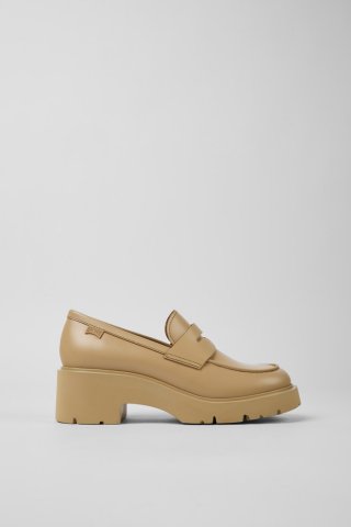Camper Milah - Beiger Lederloafer für Damen Camper Milah - Beiger Lederloafer für Damen