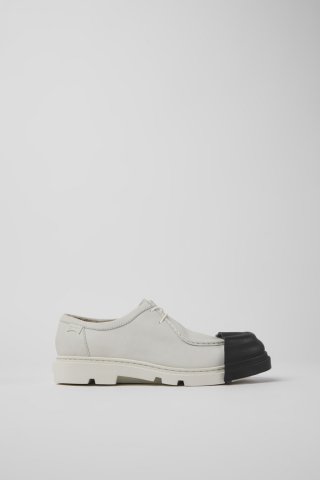Camper Junction - Weißer Damenschuh aus ungefärbtem Leder Camper Junction - Weißer Damenschuh aus ungefärbtem Leder