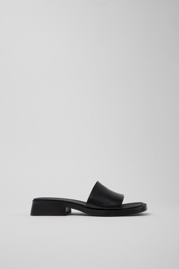 Camper Dana - Schwarze Ledersandalen für Damen.