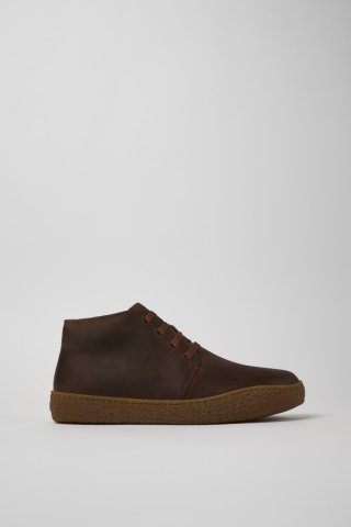 Camper Peu Terreno - Braune Herrenstiefelette aus Nubukleder. Camper Peu Terreno - Braune Herrenstiefelette aus Nubukleder.