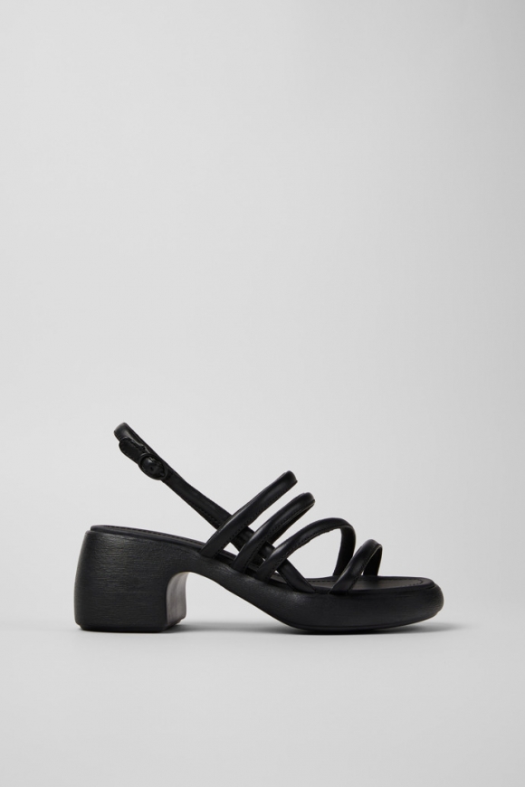 Camper Thelma Sandal - Schwarze Ledersandale für Damen.