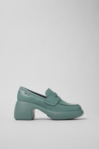 Camper Thelma - Grüne Lederballerina/Mokassinschuhe für Damen. Camper Thelma - Grüne Lederballerina/Mokassinschuhe für Damen.