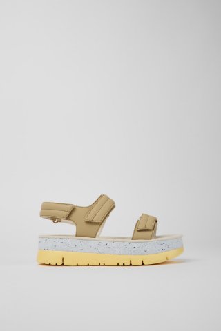 Camper Oruga Up - Beige Damensandale aus Leder Camper Oruga Up - Beige Damensandale aus Leder