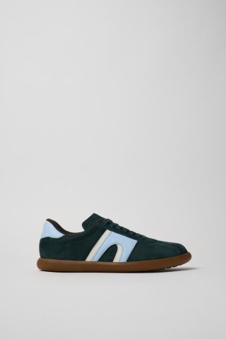 Camper Pelotas Soller - Grüner Damensneaker aus Nubukleder/Leder