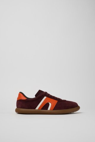 Camper Pelotas Soller - Weinroter Damensneaker aus Nubukleder/Leder