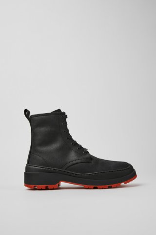 Camper Brutus Trek MICHELIN - Schwarze Damenstiefelette aus Nubukleder