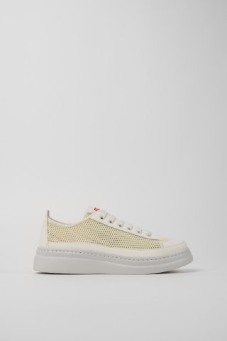 Camper Runner - Mehrfarbiger Kindersneaker aus Lyocell-Mesh und Leder. Camper Runner - Mehrfarbiger Kindersneaker aus Lyocell-Mesh und Leder.