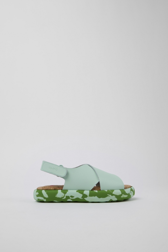 Camper Pelotas Flota - Blaue Ledersandalen mit Kreuzriemen