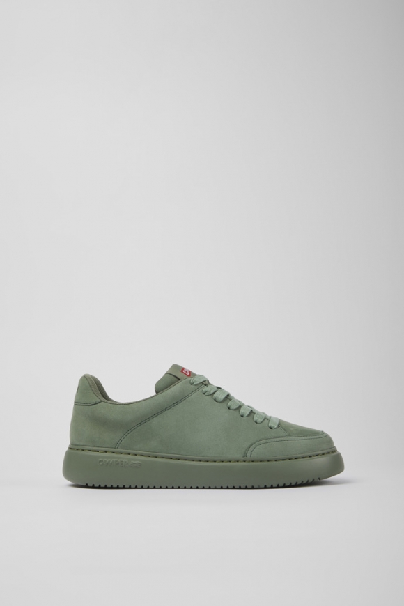 Camper Runner K21 - Grüner Damensneaker aus Nubukleder