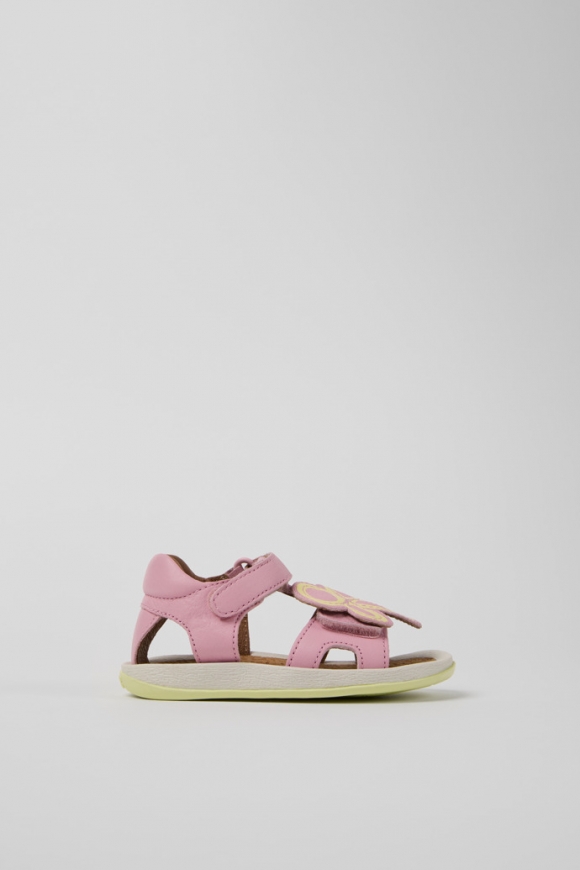 Camper Twins - Mehrfarbige Kindersandalen aus Leder.