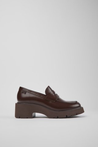 Camper Milah - Weinroter Damenloafer aus Leder Camper Milah - Weinroter Damenloafer aus Leder