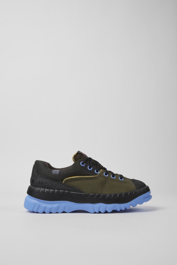 Camper Teix - Damenschuh aus Recycling-Textil in Grün und Grau