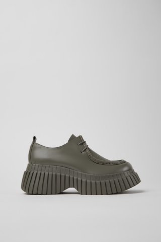 Camper Pix BCN - Grauer Damenschuh aus Leder. Camper Pix BCN - Grauer Damenschuh aus Leder.