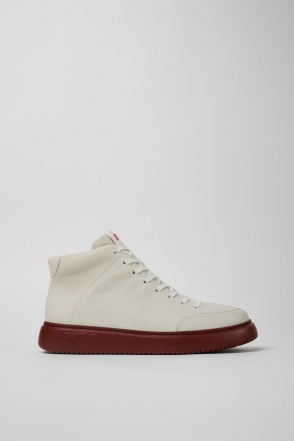 Camper Runner K21 - Weißer Herrensneaker aus ungefärbtem Leder