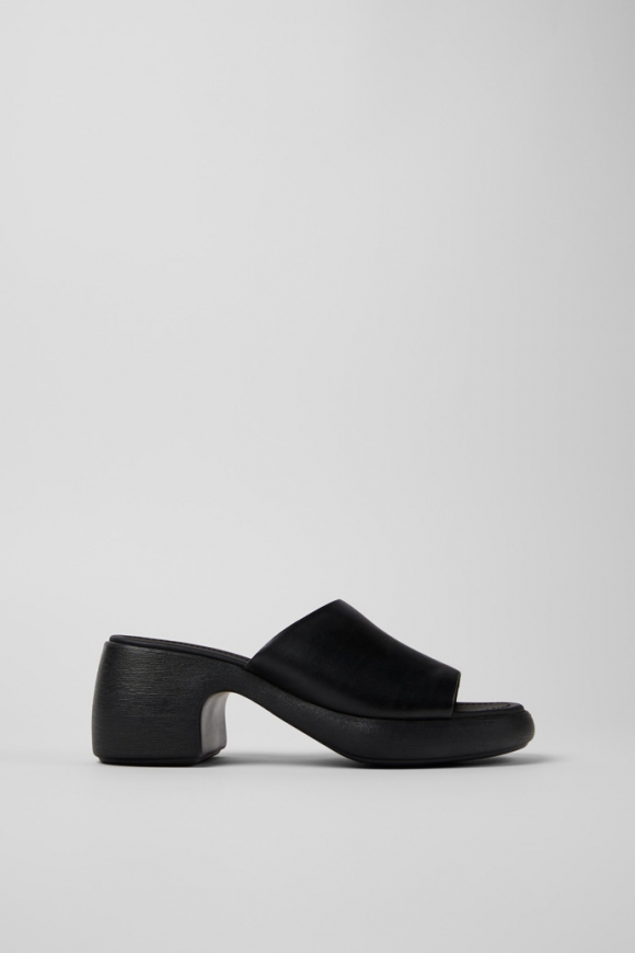 Camper Thelma Sandal - Schwarze Ledersandale für Damen.