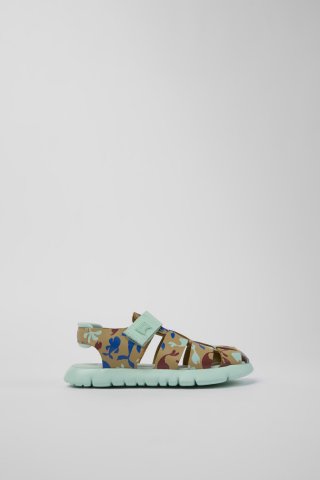 Camper Oruga - Mehrfarbige Sandalen aus Leder/Textil Camper Oruga - Mehrfarbige Sandalen aus Leder/Textil