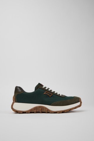 Camper Drift Trail - Grüner Herrensneaker aus Textil und Nubukleder. Camper Drift Trail - Grüner Herrensneaker aus Textil und Nubukleder.