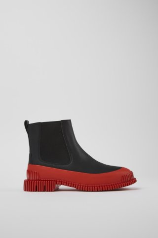Camper Pix - Roter und schwarzer Chelseastiefel aus Leder für Damen Camper Pix - Roter und schwarzer Chelseastiefel aus Leder für Damen