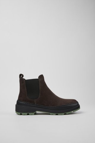 Camper Brutus Trek MICHELIN - Graue Damenstiefelette aus Nubukleder