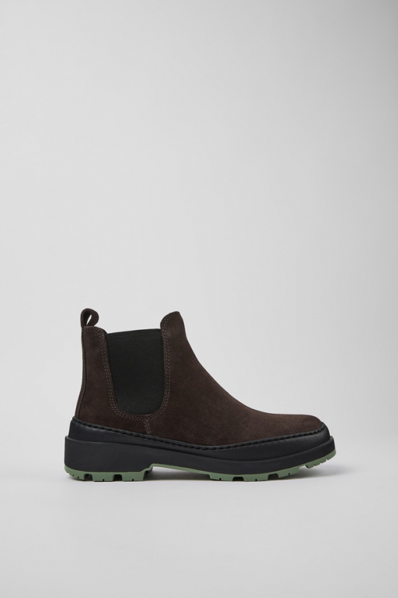 Camper Brutus Trek MICHELIN - Graue Damenstiefelette aus Nubukleder