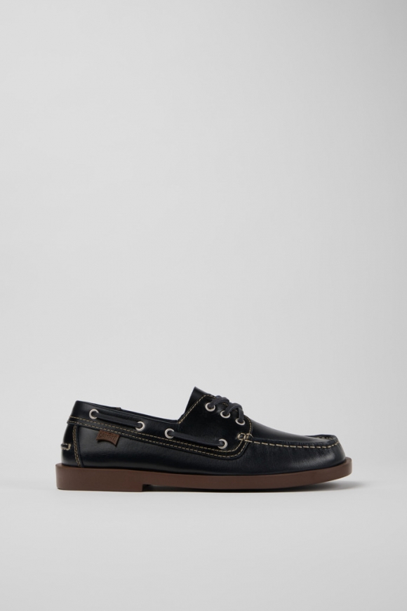 Camper Don - Blauer Herrenmokassin aus Leder.