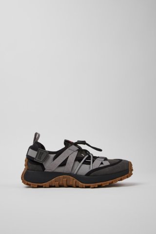 Camper Drift Trail VIBRAM - Graue Damessneaker aus recyceltem PET und Nubukleder.