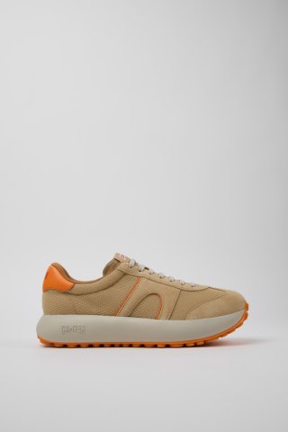 Camper Pelotas Athens - Mehrfarbiger Herrensneaker aus Recycling-PET und Nubukleder.