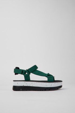 Camper Oruga Up - Grüne Damensandale aus Textil Camper Oruga Up - Grüne Damensandale aus Textil